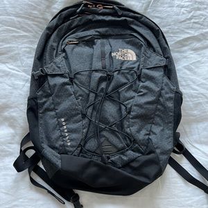 Northface Black/grey/salmon borealis backpack